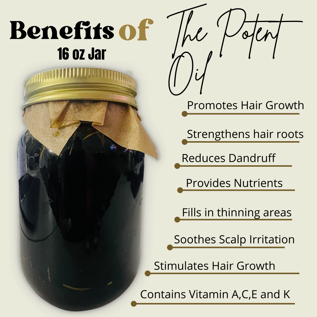 The Potent Herbal Hair Growth Oil (Ayurvedic & Chinese Herbs)