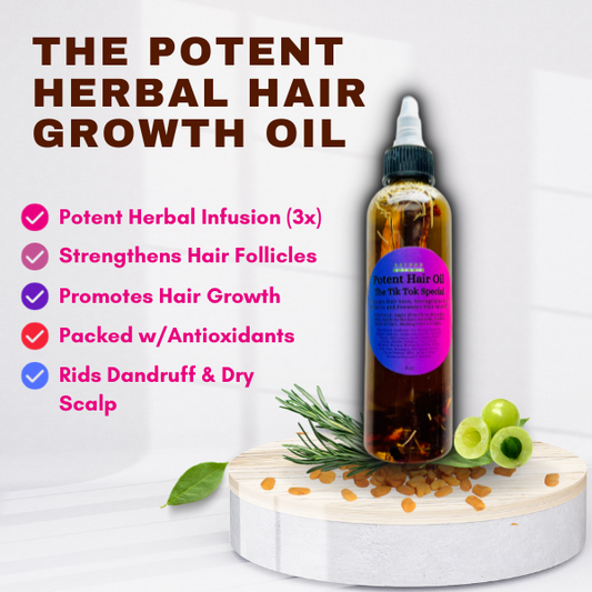 The Potent Herbal Hair Growth Oil (Ayurvedic & Chinese Herbs)