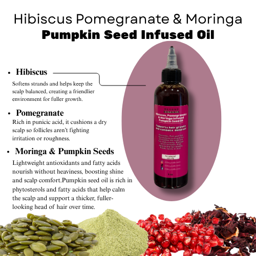 *NEW* Hibiscus, Pomegranate & Moringa Infused Pumpkin Oil