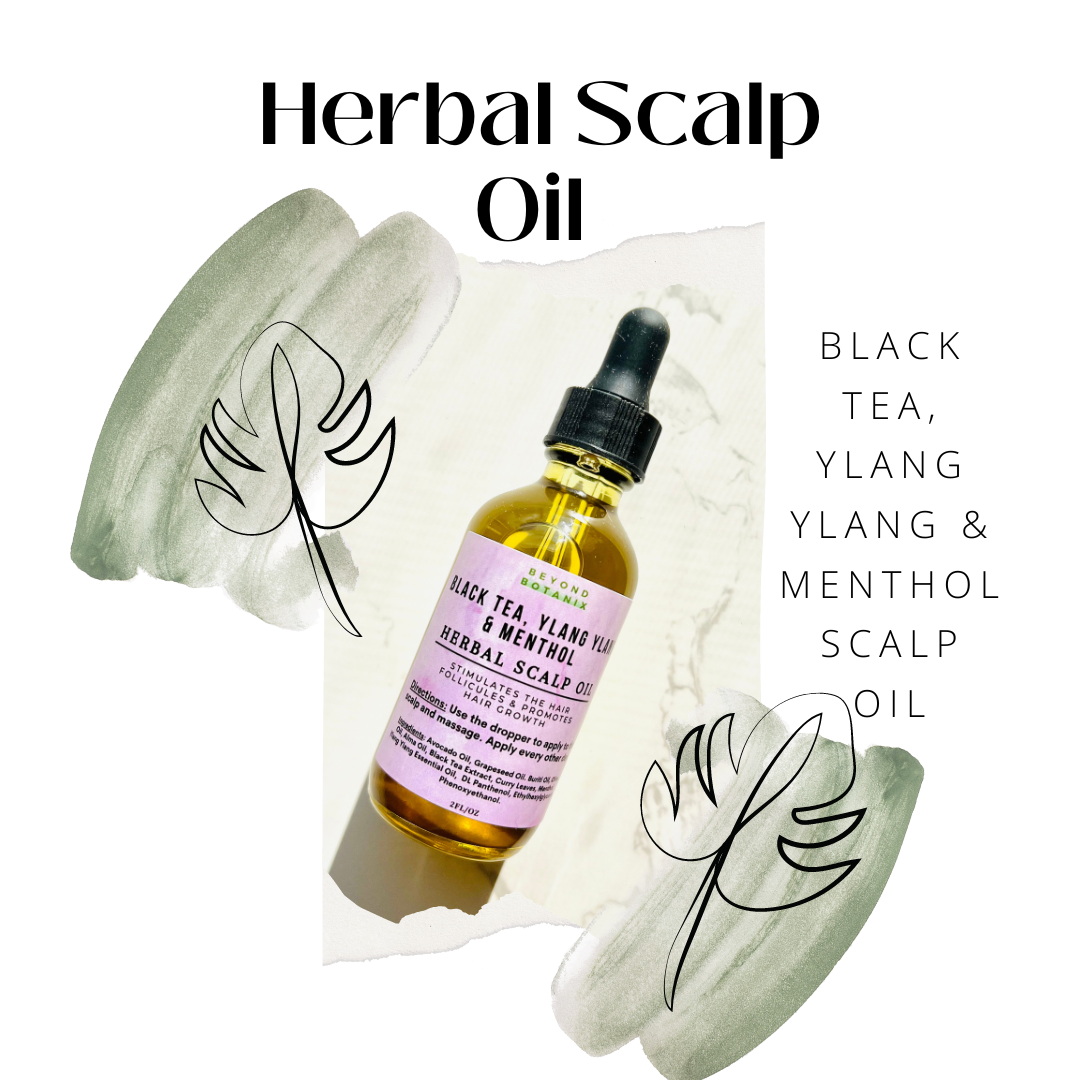 Black Tea, Ylang Ylang & Menthol Herbal Scalp Oil